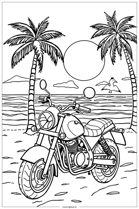 Themed & Seasonal Rides: Holiday & Event Motorcycle Coloring Pages