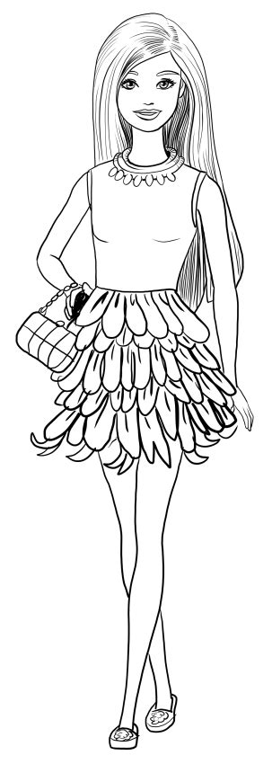 Timeless Glamour & Fashionista Barbie Coloring Pages