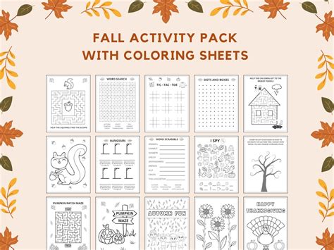 Tiny Hands, Big Art: Creative & Crafty Fall Activity Sheets