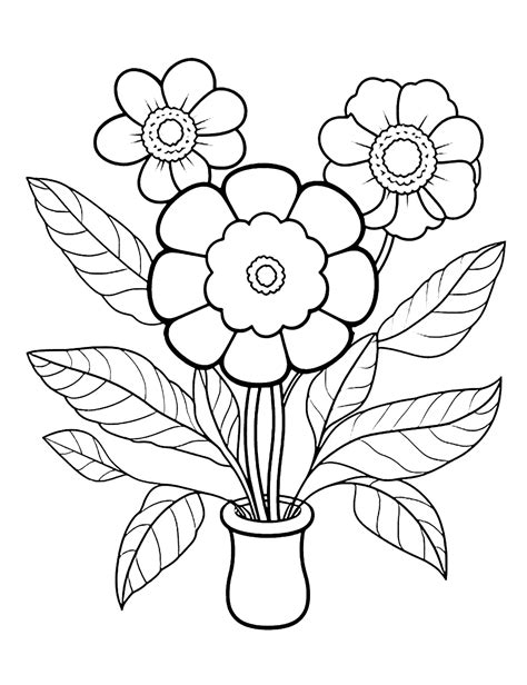 Tiny Hands, Big Blooms: Simple Flower Coloring Pages for Kids
