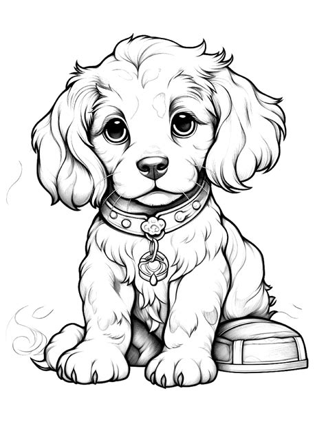 Tiny Paws, Big Grins: Adorable Newborn Puppy Coloring Sheets