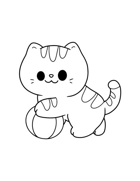 Tiny Paws, Big Smiles: Simple Kitten Coloring Pages