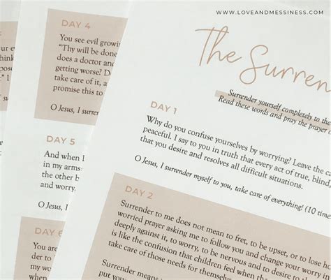 Tips for Deepening Your Surrender Novena Experience with a Printable