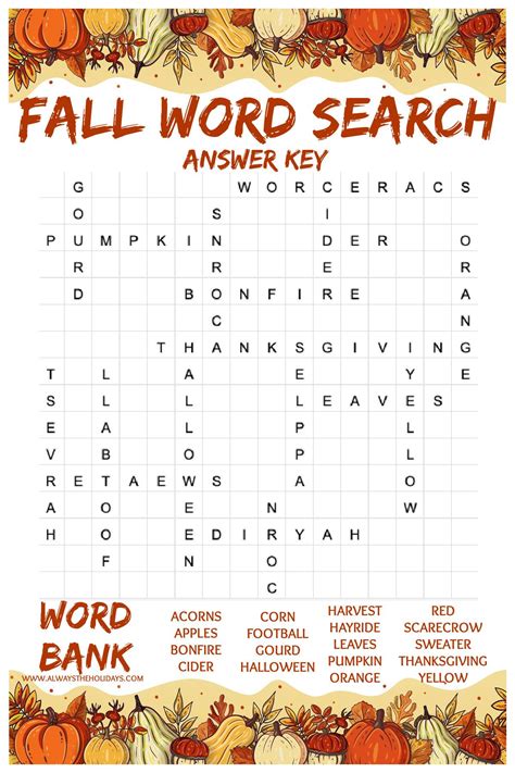Tips for Making Your Fall Word Find Experience Even Better