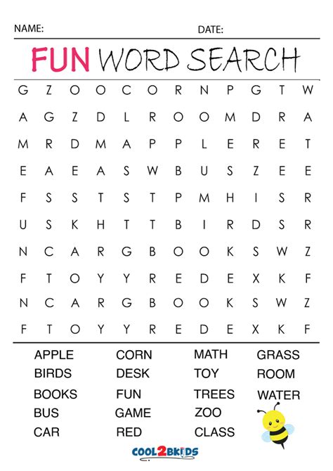 Tips for Maximizing Your Printable Word Search Fun