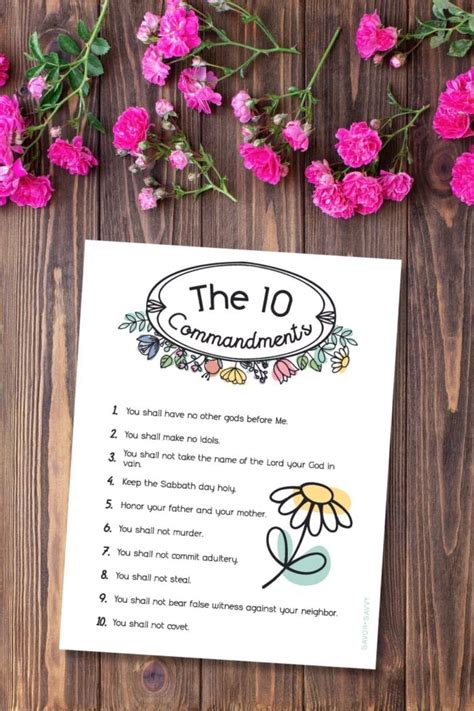 Tips for Personalizing Your 10 Commandments Printable Free Message
