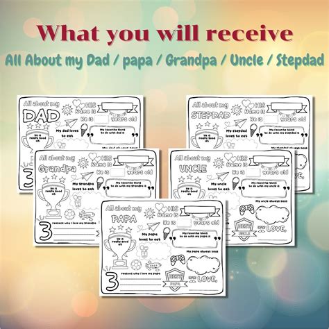 Tips for Personalizing Your "About My Dad" Printable