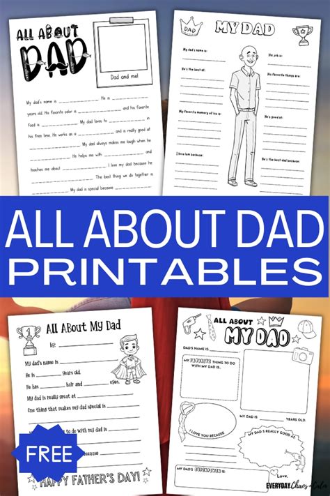 Tips for Personalizing Your 'All About Dad Printable': Beyond the Checkbox