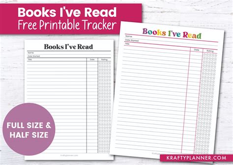 Tips for Personalizing Your Book Tracker Printable