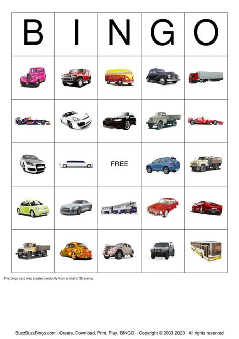 Tips for Personalizing Your Car Bingo Printable Experience