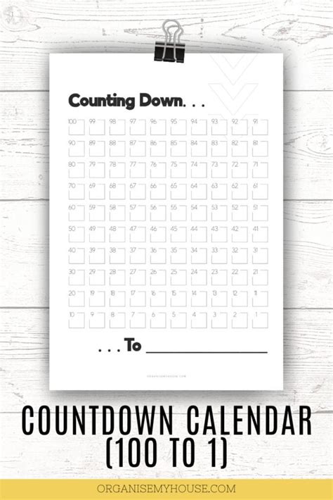 Tips for Personalizing Your Countdown Calendar Printable