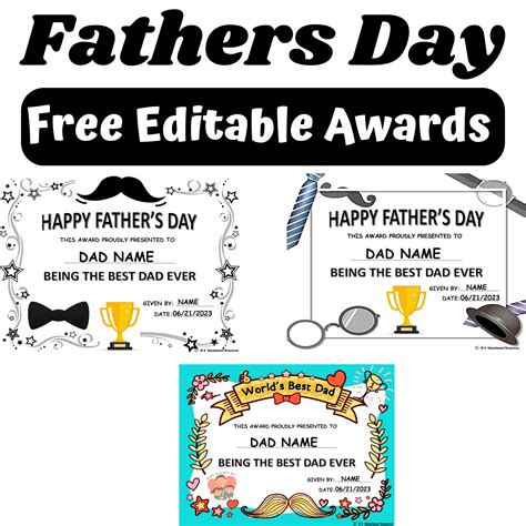 Tips for Personalizing Your Fathers Day Awards Printable