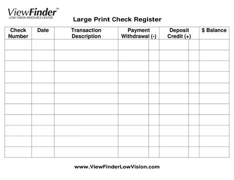 Tips for Personalizing Your Free Printable Check Register