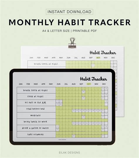 Tips for Personalizing Your Monthly Habit Tracker