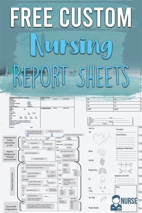 Tips for Personalizing Your Nurse Report Sheets