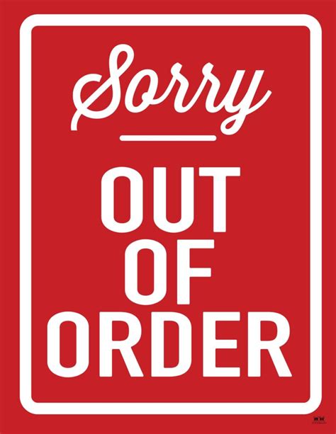 Tips for Personalizing Your "Out of Order" Sign