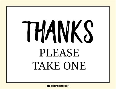 Tips for Personalizing Your "Please Take One" Sign