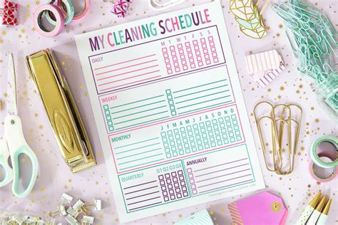 Tips for Personalizing Your Printable Cleaning Schedule