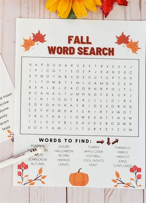 Tips for Personalizing Your Printable Fall Word Search Experience