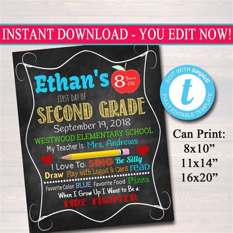 Tips for Personalizing Your Printable First Day of School Sign & Photo