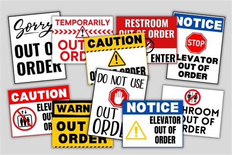 Tips for Personalizing Your Printable Out of Order Sign