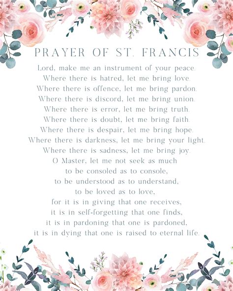 Tips for Personalizing Your Printable St. Francis Prayer
