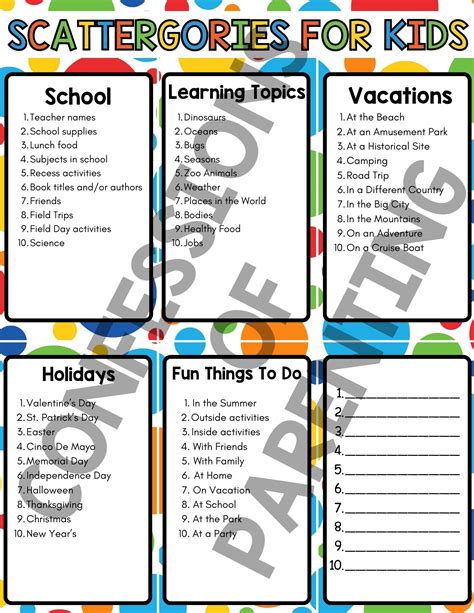 Tips for Personalizing Your Scattergories Game