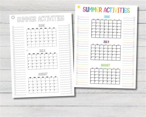 Tips for Personalizing Your Summer Printable Calendar