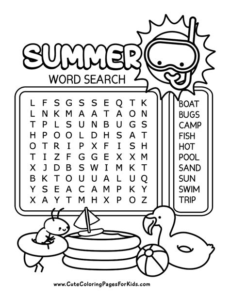 Tips for Personalizing Your Summer Word Find Printable