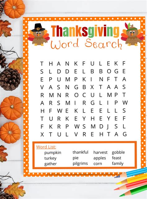 Tips for Personalizing Your Thanksgiving Word Search Experience