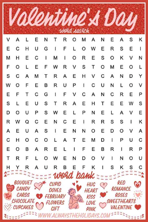 Tips for Personalizing Your Valentine's Word Search