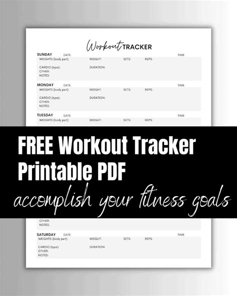 Tips for Personalizing Your Workout Tracker Printable