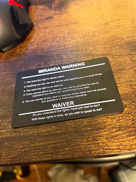 Tips for Using Your Miranda Rights Card Effectively