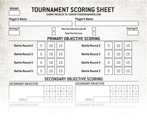 Tournament Tracker: Multi-Game & Series Score Sheets