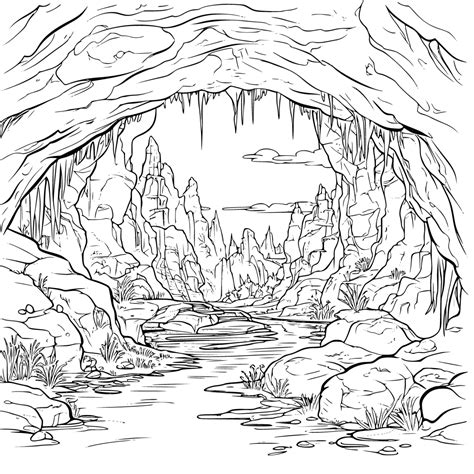 Types of Cave Coloring Pages Printable for Every Explorer