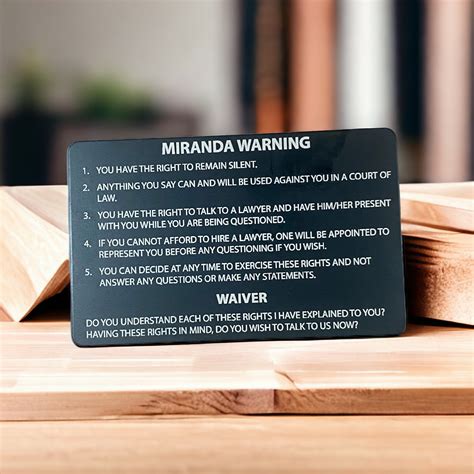Types of Miranda Warning Cards: Finding Your Perfect Fit