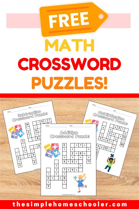Types of Printable Math Crossword Puzzles: A Challenge for Every Learner