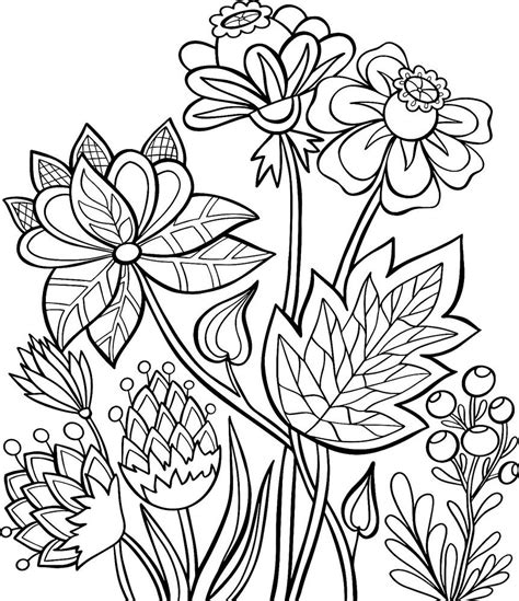 Unleash Your Inner Artist: Diverse Printable Flower Coloring Pages for Adults
