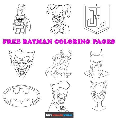 Unmasking the Best: Categories of Printable Batman Coloring Pages