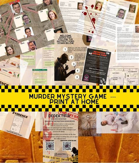 Unmasking the Suspects: Different Types of Printable Murder Mystery Games
