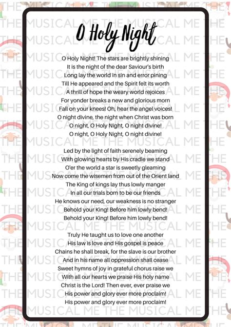 Upbeat & Joyful: For a Lively "Christmas Carol Printable Lyrics" Sing-Along