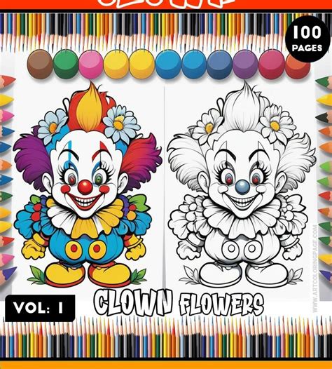Whimsical & Dreamy: Friendly Clown Coloring Pages for Gentle Souls