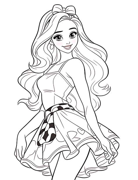 Whimsical & Fantasy Barbie Coloring Sheets