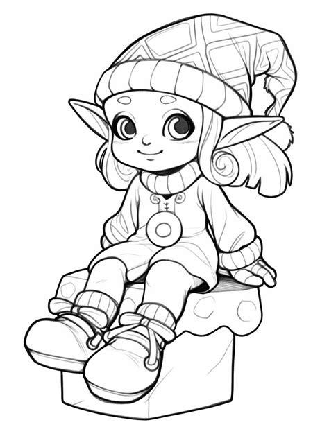 Whimsical & Mischievous Elf Coloring Pages Printable: Naughty or Nice?