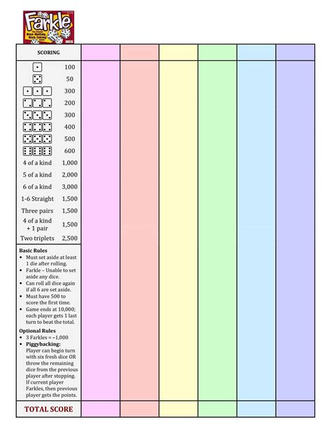 Why a Dedicated Farkle Scoring Printable is Your Game Night MVP
