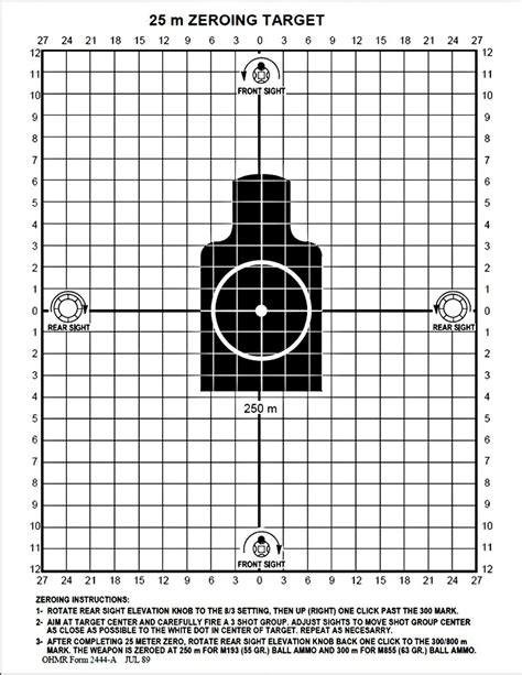 Your Arsenal of Accuracy: Exploring Different Printable 25 Yard Zero Targets