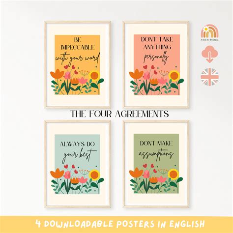 Your Daily Dose of Wisdom: Why a Four Agreements Poster is Essential