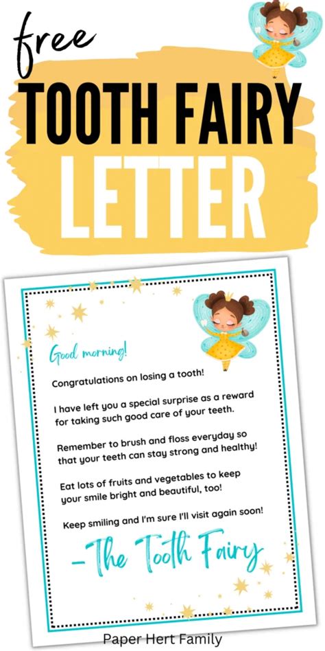 Your Magical Arsenal: Creative Letter from Tooth Fairy Printable Categories
