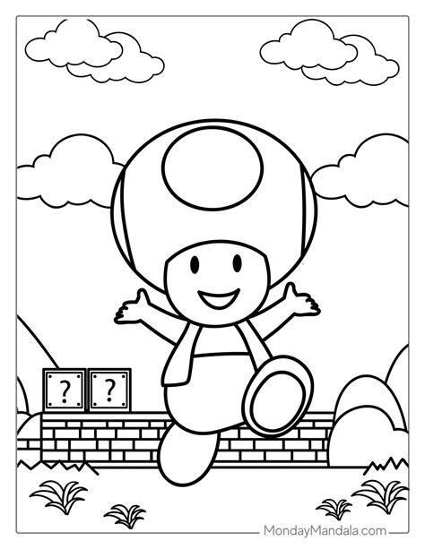 Your Mushroom Kingdom Coloring Adventure: Categories of Free Printable Super Mario Coloring Pages