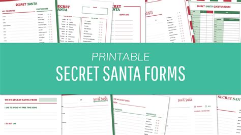 Your Perfect Match: Exploring Types of Printable Secret Santa Forms